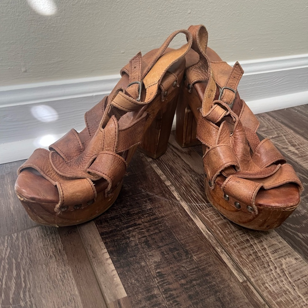 Bed Stu Caitlin Wooden Platform Sandals